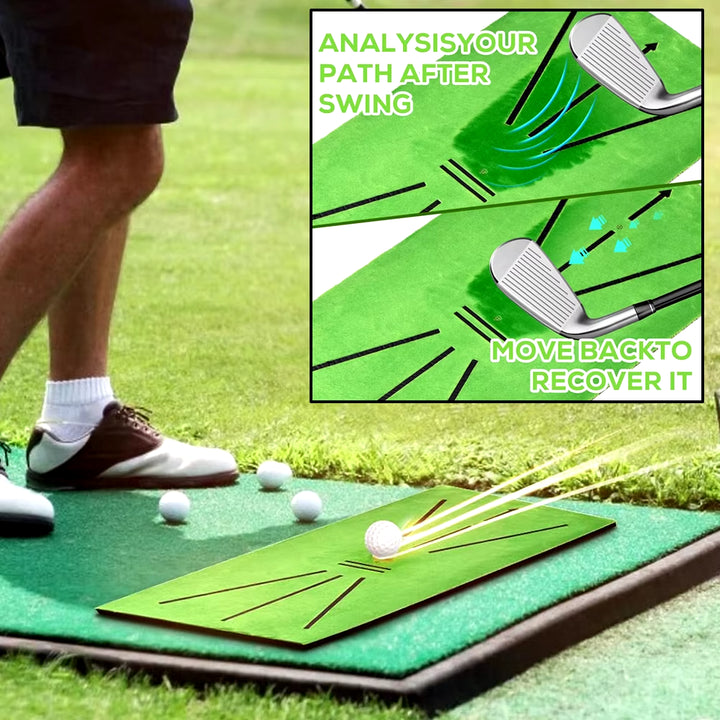 Golf Training Mat Swing Track Practice Marking Pad Detection Batting Ball Trace Directional Detection Mat